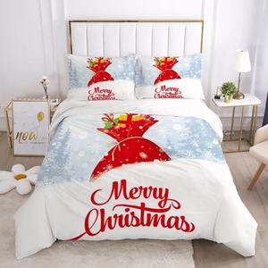 Ensemble de literie de Noël mignon imprimé en 3D en gros housse de <span class=keywords><strong>couette</strong></span> et drap de lit pour la maison - Product Image 3