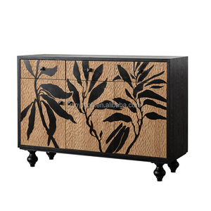 Meuble de rangement vintage Porche rétro Buffet en bois massif Salon Dessert Boutiques Salon décoratif Meubles anciens - Product Image 1