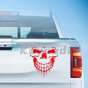 Calcomanía Reflectante para Capó/Lateral de Coche con Diseño de Calavera, 50cm*55cm, Adhesivo PET, Logotipo/Insignia Láser Blanco y Negro, Marca KYD, <span class=keywords><strong>1</strong></span> Año - Product Image 5