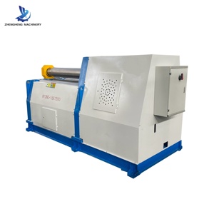 Machine de formage et de pliage de plaques en acier inoxydable à quatre rouleaux CNC W12-16x1500 avec commande PLC, formage automatique des extrémités, entraînement par moteur - Product Image 4