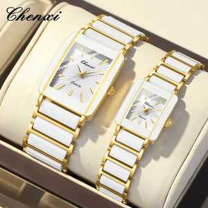 Montre <span class=keywords><strong>de</strong></span> <span class=keywords><strong>couple</strong></span> carrée <span class=keywords><strong>de</strong></span> luxe, résistante à l'eau, bracelet en céramique et alliage, <span class=keywords><strong>pour</strong></span> femme, design minimaliste, montres <span class=keywords><strong>pour</strong></span> homme, <span class=keywords><strong>cadeau</strong></span> - Product Image 1