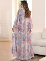 Robe Abaya Islamique pour Femmes Musulmanes, Élégante, en Polyester, pour l'Hiver et l'Automne, pour Mariage