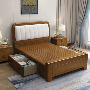 Venta caliente moderna multifuncional niños niño niña <span class=keywords><strong>cama</strong></span> de madera maciza camas de tamaño doble almacenamiento para dormitorio infantil Venta de fábrica - Product Image 5