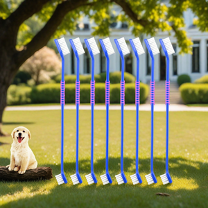 Igiene cura denti cane spazzolino da denti Pet spazzolino da denti con doppia testa cane spazzolino da denti gatto diretto produttore - Product Image 1