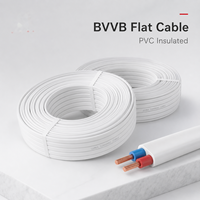 BVVB Flaches PVC-Hauskabel 2x1,5-10mm² Kupferleiter Elektrokabel für Oberflächenverlegung und Gebäudeinstallation