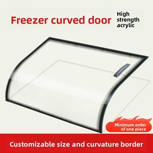 Vitrine Réfrigérée avec Couvercle en Verre Courbé et <span class=keywords><strong>Porte</strong></span> Coulissante Personnalisée pour Aliments Surgelés, Fabriquée en Chine Continentale - Product Image 4