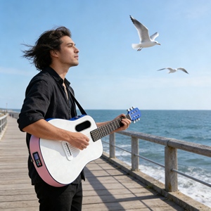 <span class=keywords><strong>Guitare</strong></span> intelligente à LED avec nouvelle conception 2025, <span class=keywords><strong>guitare</strong></span> intelligente OEM pour débutants et établissements d'enseignement musical - Product Image 1