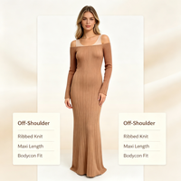 Robe pull longue rose en maille de haute qualité pour femme, personnalisable OEM & ODM, vente en gros