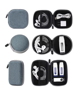 Custom <span class=keywords><strong>EVA</strong></span> Shell Duro Eletrônica Ferramenta Digital Zipper Case Carregando Viagem Fone De Ouvido Cabo USB Power Bank Charger Storage <span class=keywords><strong>Bag</strong></span> - Product Image 4