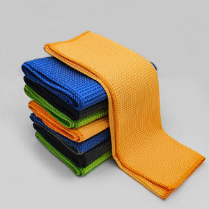Microfiber <b>Car</b> Wash Towel 40x40Cm Waffle Pattern For Vehicle Cleaning And <b>Polishing</b> - Product Image 1