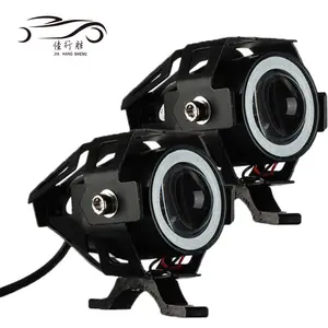 Auto Sistema de Iluminação Mini U7 Levou luzes de nevoeiro 12V High Low Beam Angel Eyes U7 Mini Motocicletas luzes para carro universal