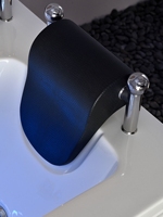 Baignoire double assise en acrylique blanc avec jets d'air à lumière LED Massage à remous Made China-Comprend un égouttoir à tablier pour la salle de bain des villas
