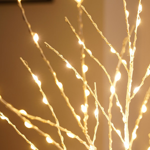 Artificial Birch <strong>Twig</strong> Tree <strong>Lights</strong> Display Tree <strong>with</strong> Warm LED Battery Operated Tabletop Decorative Artificial Tree - Product Image 2