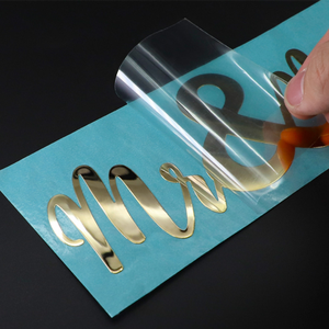 Autoadhesivo impermeable película transparente 3D transferencia metálica logotipo etiqueta pegatina UV transferencia pegatina - Product Image 5