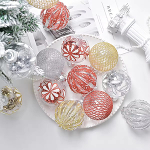 Adornos Colgantes de Bolas Navideñas Ecológicos de Alta Calidad, Decoraciones Festivas Transparentes de Plástico con Formas Especiales para Árboles - Product Image 3