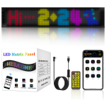 X-7SEVEN Nouvelle Panneau LED Programmable par Application Personnalisable pour Voiture, Affichage USB à Messages Défilants, Matrice Lumineuse pour Décoration de Magasin