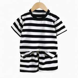 Conjuntos de Dos Piezas de Ropa Casual para Niños de 1 a 8 Años con Estampado Animal, Manga Corta y Pantalones Cortos, Nueva Colección de Verano, Venta al Por Mayor - Product Image 1