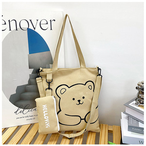 Sac Tendance 2024 borsa di tela con astuccio per gli studenti per make up lezioni a tracolla borsa a tracolla da donna - Product Image 3