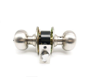 Poignée de porte cylindrique en acier inoxydable de qualité OEM 3, serrure à cylindre en laiton populaire 5791 avec 3 clés - Product Image 4