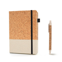 Carnet de notes A5 à spirale écologique personnalisable petit format de poche Journal en liège tissu PP fil cadeau Journal de couture