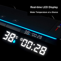Ensemble de douche numérique à affichage LED noir, mitigeur chaud/froid, douchette murale, vente en gros directe usine, OEM ODM