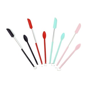 OEM/ODM 10 Pcs Butter Scraper Kitchen Accessories Heat Resistant Flexible Food Grade Cake Silicone Spatula <b>Set</b> for Baking Whisk - Product Image 1