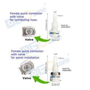 [FSC0108CH] Raccordi rapidi mini da 1/8 di pollice con valvola, connettori in plastica per tubi flessibili - Product Image 2