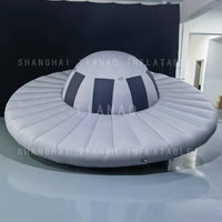 Dekorasyon veya reklam için LED ışık ile şişme uçan daire şişme uzay gemisi şişme UFO