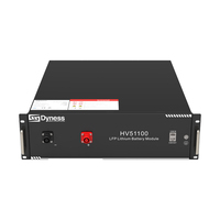En stock Dyness Haute Tension HV51100 51.2v 100AH Module de batterie Lifepo4 monté sur rack 30kwh 200kwh 300kwh Système solaire