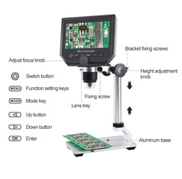 Microscope numérique portable avec support pour la réparation de circuits imprimés, la soudure, l'inspection des cartes mères de téléphones et des puces IC