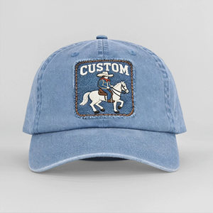 Casquette de baseball 6 panneaux en jean délavé avec <span class=keywords><strong>logo</strong></span> personnalisé brodé en 3D, visière incurvée, style décontracté et sportif pour homme - Product Image 3