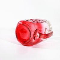 Pots de confiture en verre de pulvérisation de couleur dégradée de haute qualité 355g 480ml avec couvercles et poignée