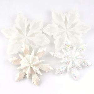 Molde <span class=keywords><strong>de</strong></span> silicona con forma <span class=keywords><strong>de</strong></span> flor <span class=keywords><strong>de</strong></span> nieve individual para decoración <span class=keywords><strong>de</strong></span> pasteles <span class=keywords><strong>de</strong></span> chocolate y resina, grado alimenticio, OEM/ODM - Product Image 1