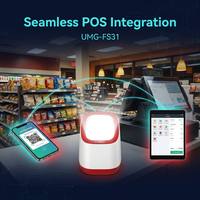 Lecteur de codes-barres 2D de bureau à détection automatique FS31, mains libres, pour écran de téléphone, codes QR, lecteur USB pour paiement mobile et caisse de magasin