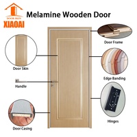 Portes intérieures imperméables finies en mélamine avec un design minimaliste haut de gamme pour des suites de chambres luxueuses