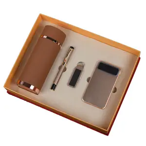 Best Sale Of 4, In 1 Gift Set Flask ,Usb Drive And Metal Pen Corporate Gift Set For Promotion Gift Set/