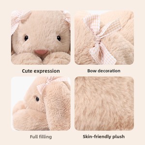 Peluche <span class=keywords><strong>de</strong></span> Conejo Jimny ODM, Peluche Corto Relleno <span class=keywords><strong>de</strong></span> Algodón PP, Pequeño (31-50cm), Almohada para Dormir, Regalo <span class=keywords><strong>de</strong></span> Cumpleaños para Niña - Product Image 3