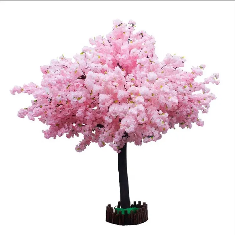 FC8102大型シルク屋外プラスチック人工桜の木シルクフラワーツリー
