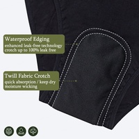 Culotte post-partum taille haute à coupe échancrée pour l'incontinence, grande taille, protection totale, en coton et fibre de bambou, sans couture, écologique