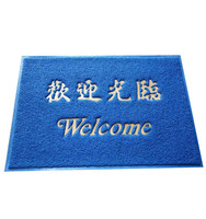 Tapis de bienvenue en relief personnalisé, paillassons unis, PVC, imperméables pour le salon, vente en gros