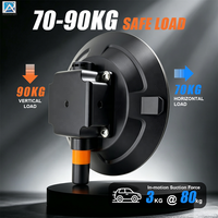 Support de caméra à ventouse en alliage d'aluminium robuste pour pare-brise de voiture, vis 1/4" 3/8", capacité de charge 70-90 kg pour DSLR