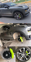 KLAKLE Clean Wheel Ceramic Caliper Shims Low Powder untuk Sistem Rem GT6 untuk Penggantian Aftermarket Global pada Mobil.