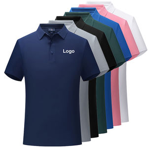 قميص بولو رجالي عالي الجودة بشعار مخصص، قميص جولف من القطن والإسباندكس مناسب للعمل، سريع الجفاف وبمقاس مناسب - Product Image 1