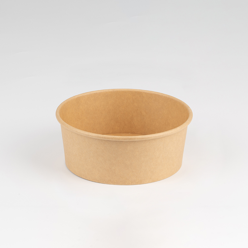 Biodegradable Eco-Friendly Kraft Paper Bowls Plates for Takeaway Food Packaging Custom Logo/Private Label Food Grade Paper
