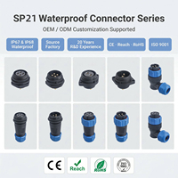Connecteur étanche SP2110 SP2116 SP2111 SP2112, prise de câble d'alimentation, siège de raccordement à bride pour l'industrie électrique automobile extérieure