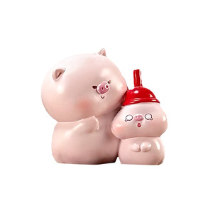 Figura Coleccionable de Cerdito en Caja Sorpresa Yu Mo, Adorno de Resina, Juguete de Animal de Dibujos Animados para Niños, Regalo Ligero - Product Image 5