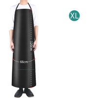Apron Kulit Anti Air Anti Minyak untuk Pria, Pelindung Kerja, Tahan Aus, Apron Kerja Kulit Panjang PVC