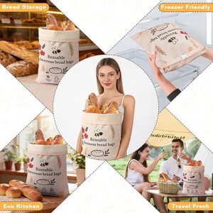 Sacs à pain réutilisables en cire d'abeille pour la cuisson du pain au levain XL – Écologiques, compatibles congélateur, pour garder le pain fait maison frais – Sac de conservation alimentaire - Product Image 5