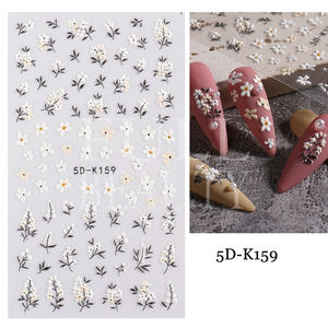 Pegatinas <span class=keywords><strong>de</strong></span> <span class=keywords><strong>Uñas</strong></span> 5D con Flores en Relieve, Coloridas, Diseño Simple, DIY, Flores Silvestres, Girasoles, Margaritas, Arte Grabado <span class=keywords><strong>de</strong></span> Primavera, Calcomanías para Manicura - Product Image 2