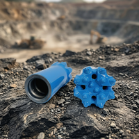 Foret à percussion fileté T45-76mm avec boutons coniques concaves pour le forage de roches, l'exploitation minière, les carrières et les tunnels